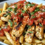 Bruschetta Hühnchen Pasta