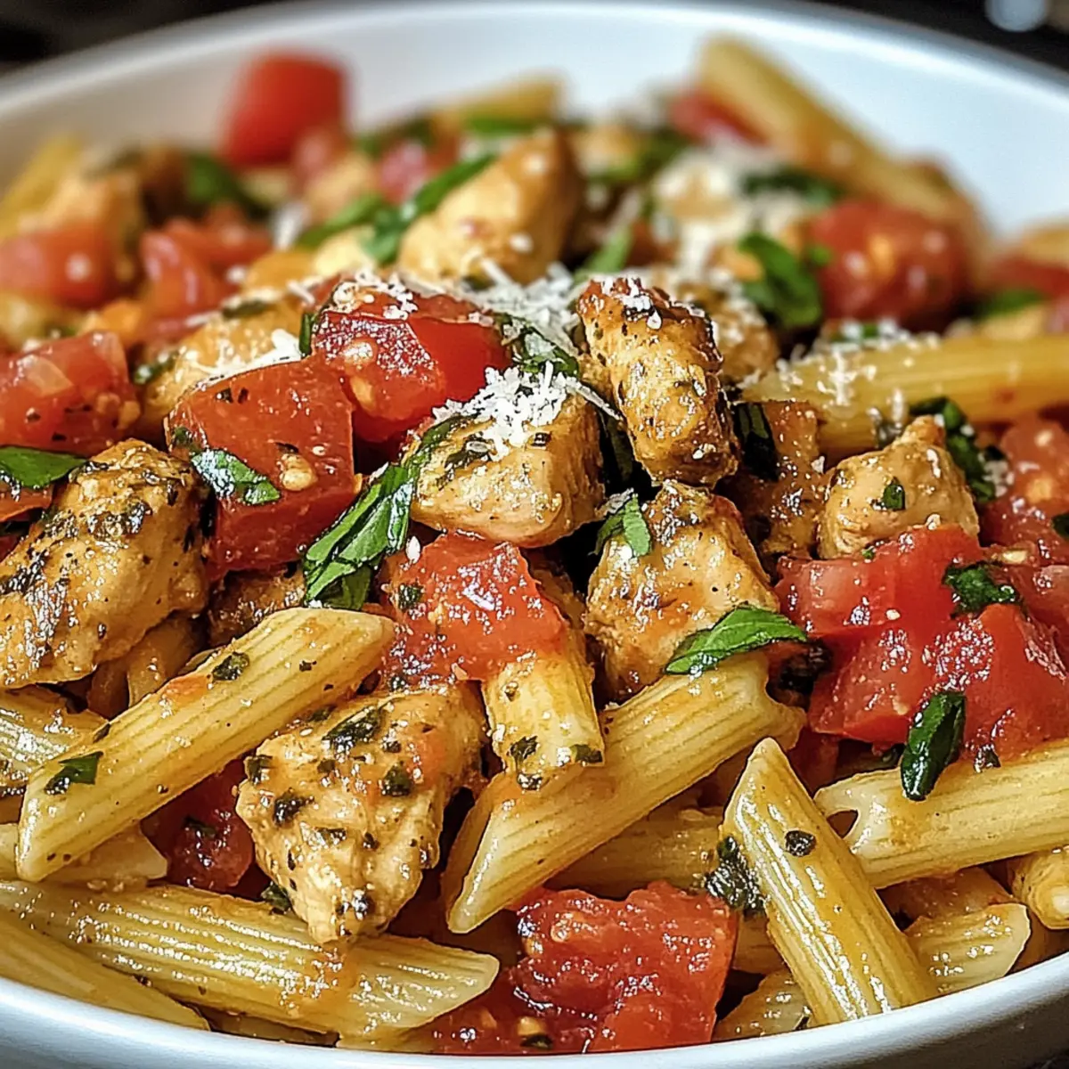 Bruschetta Hühnchen Pasta