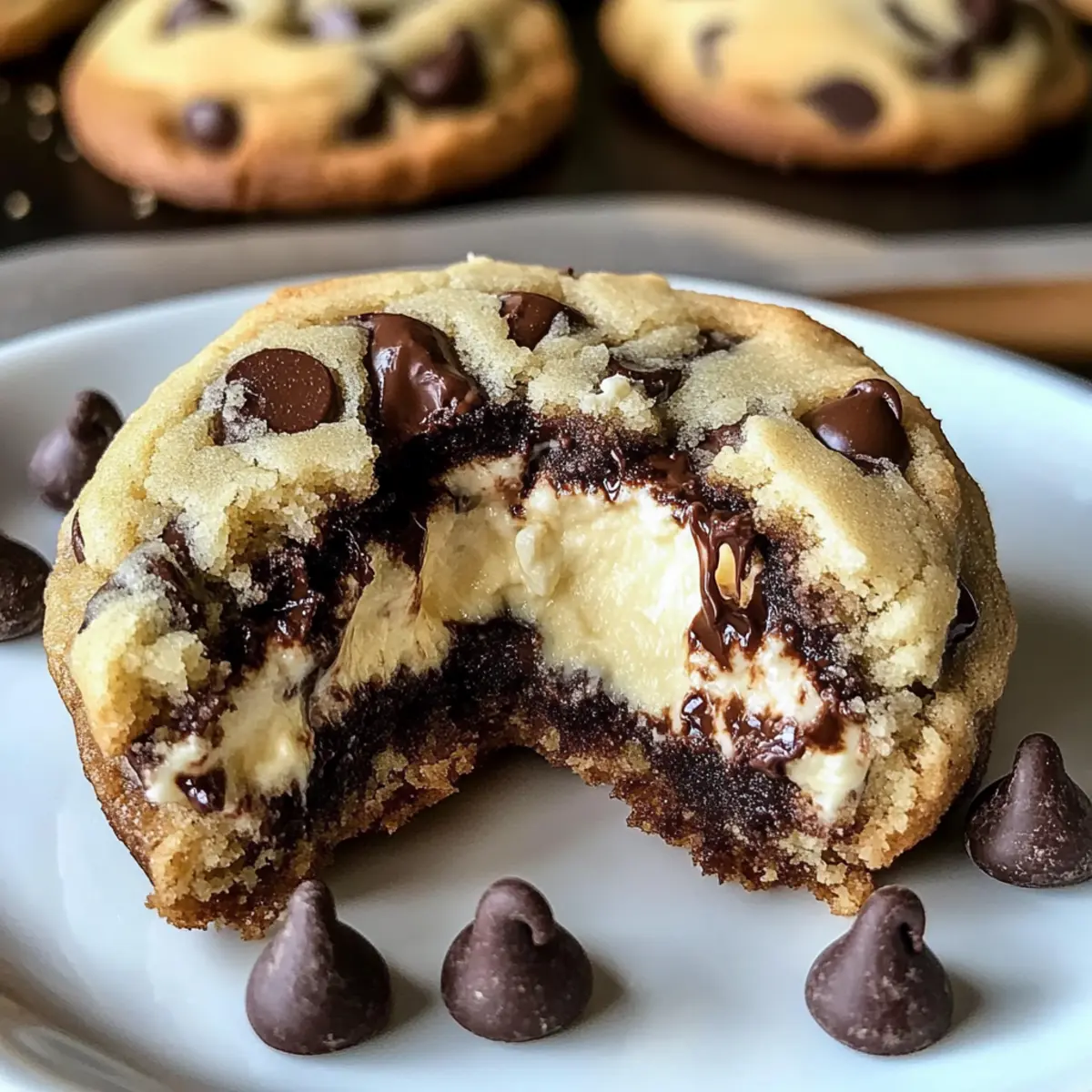 Käsekuchen gefüllte Schokoladenkekse