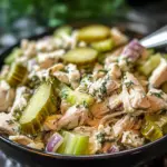 Herzhafter Dill-Einlege-Hühnchensalat