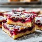Süß-sauer Cranberry Zitronenriegel