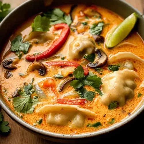 Thai-Rote-Curry-Dumpling-Suppe