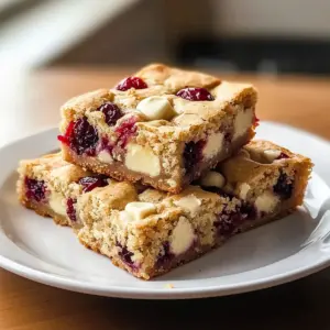 Weiße Schokolade Cranberry Blondies