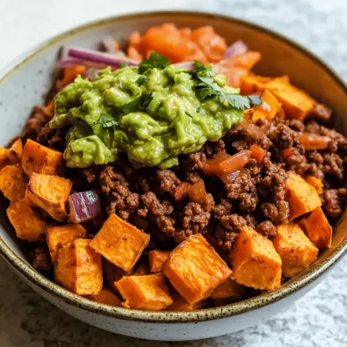 Süßkartoffel Burrito Schüssel