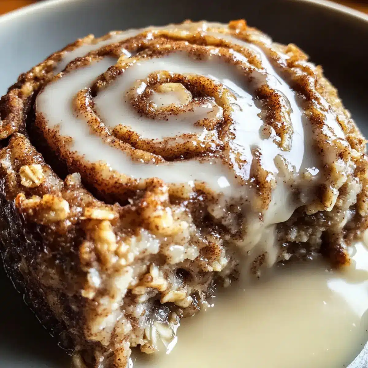 Hohe-Protein Zimtschnecke Gebackene Haferflocken