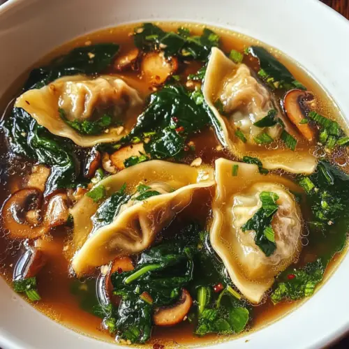 Teigtaschen-Suppe mit Ingwerbrühe