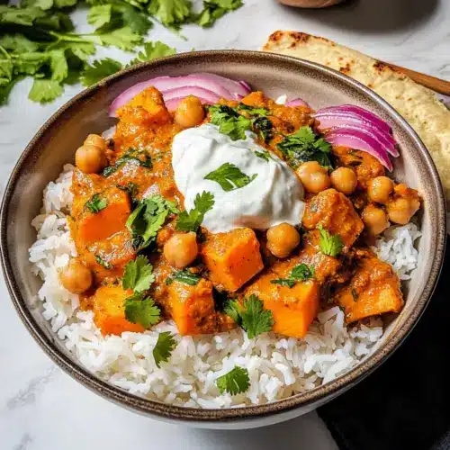 Süßkartoffel Kichererbsen Curry