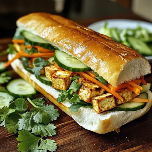 Tofu Banh Mi Frisch und Geschmackvoll Sandwich