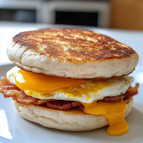 Luftfritteuse Frühstücks-Sandwiches