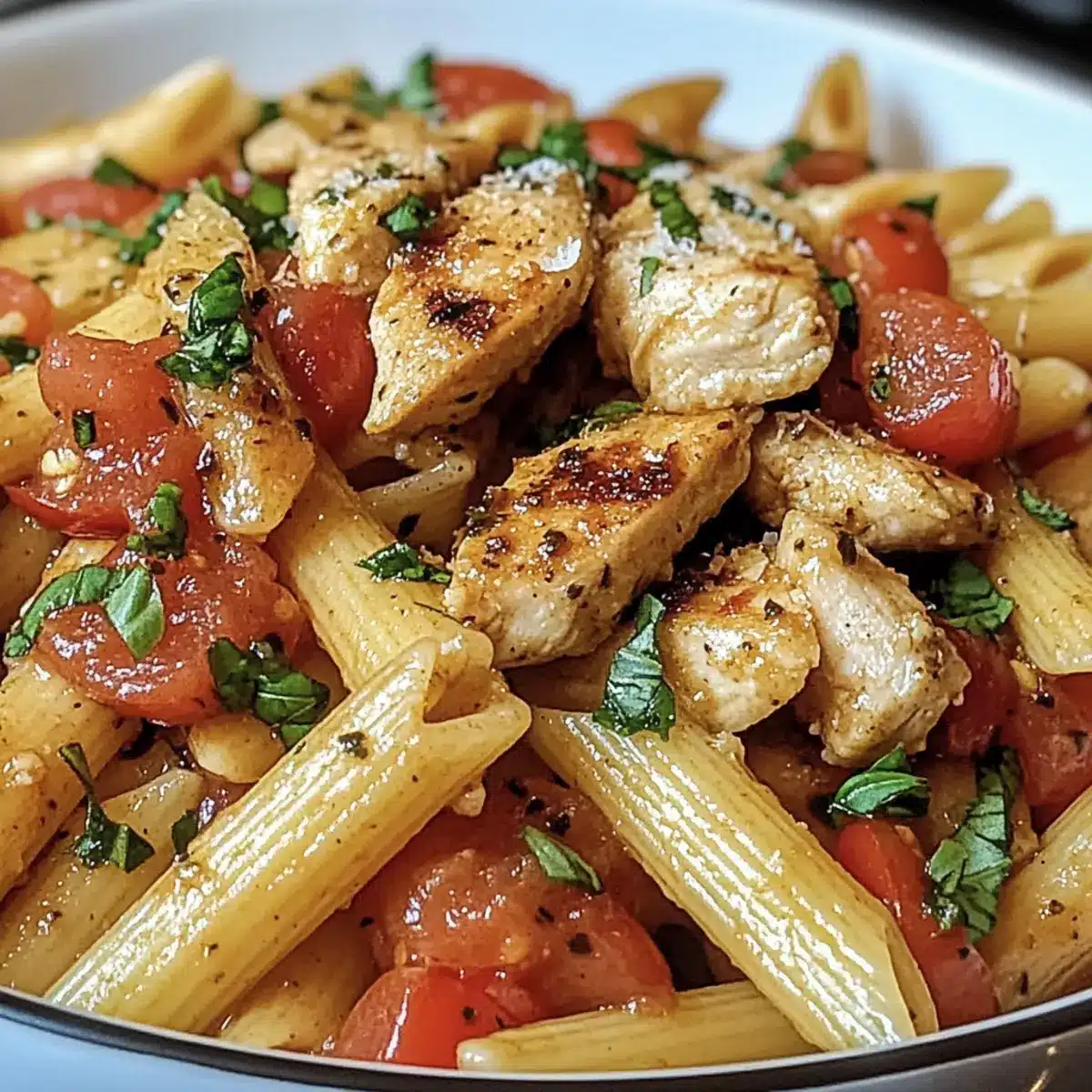 Bruschetta Hühnchen Pasta