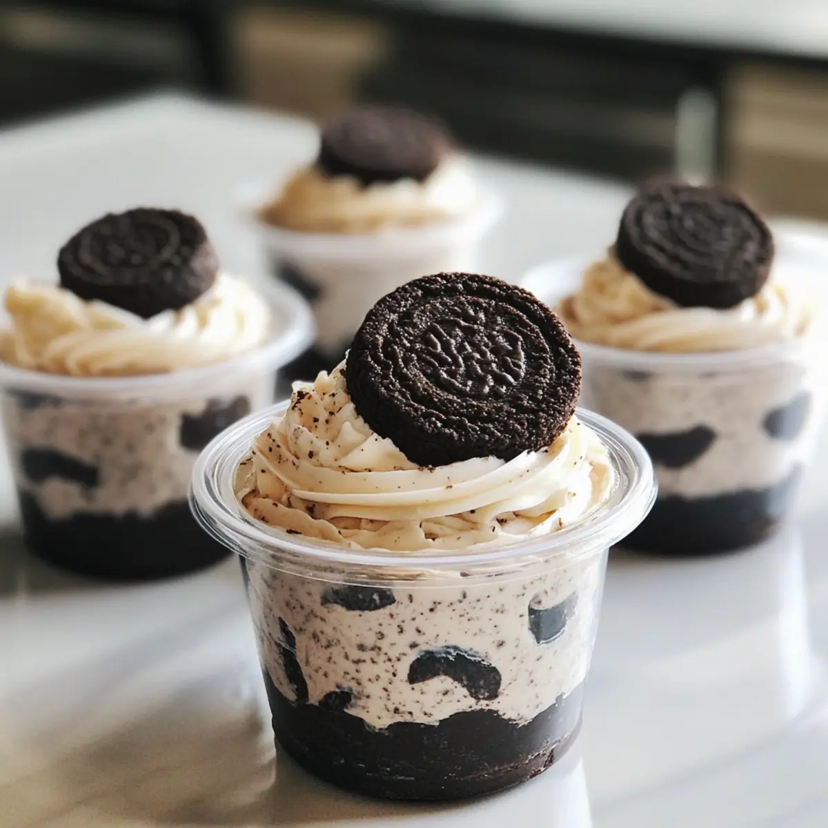 Kekse und Sahne Dessertbecher