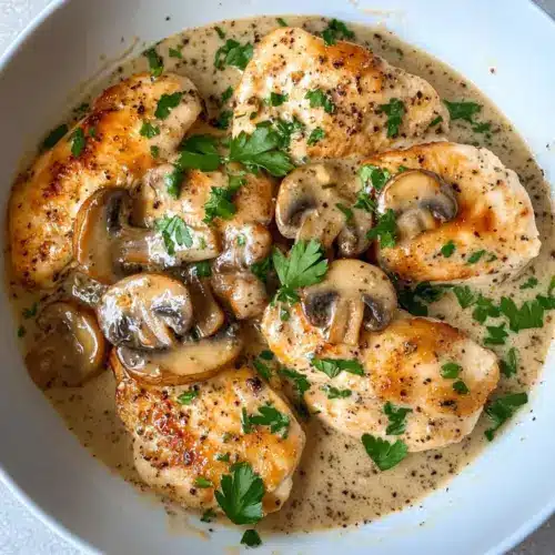 Cremiges Pilz-Hähnchen