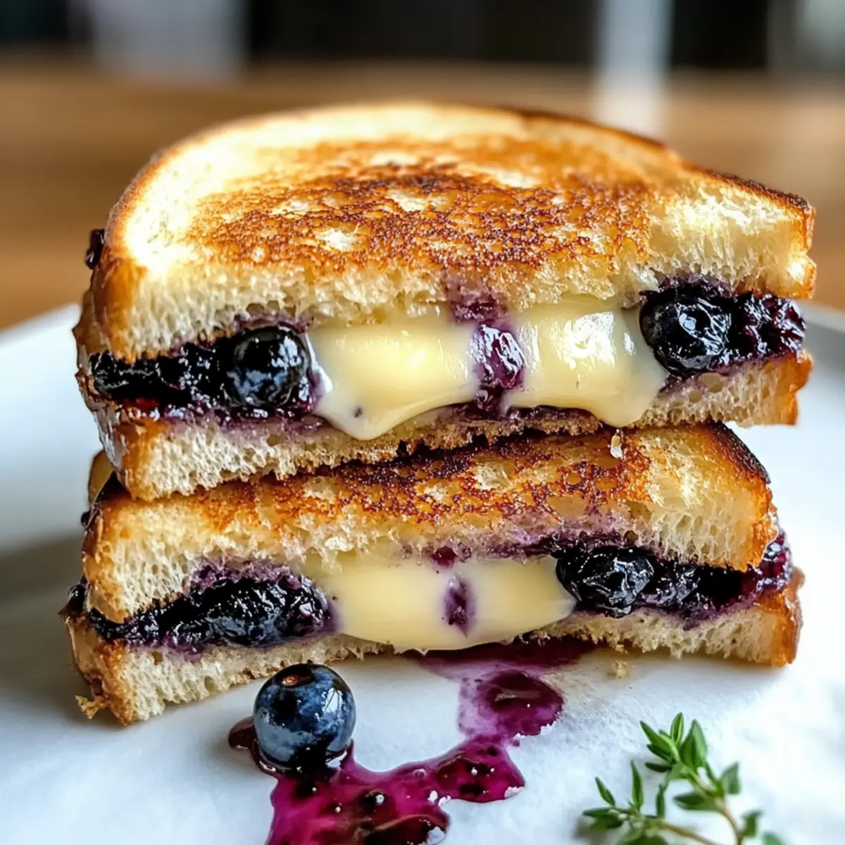 Crispy Blaubeer Gegrillter Käse