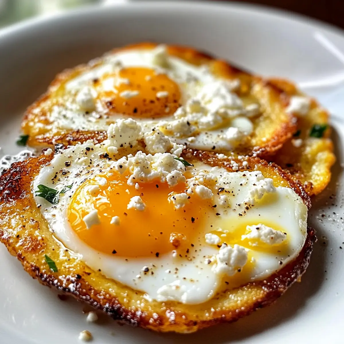 Crispy Feta Gebratene Eier