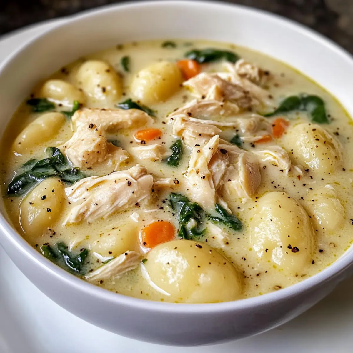 Gnocchi Hühnersuppe