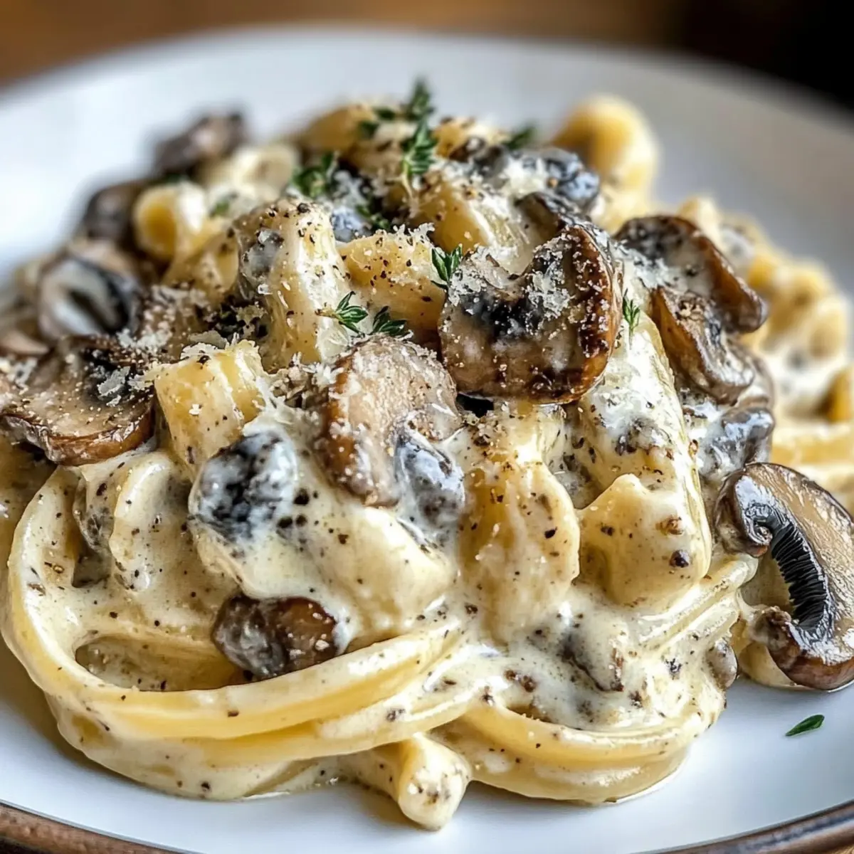 Gorgonzola-Trüffelcreme-Pilze