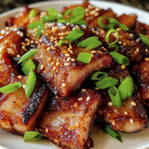 Koreanischer Schweinebauch-Pfanne