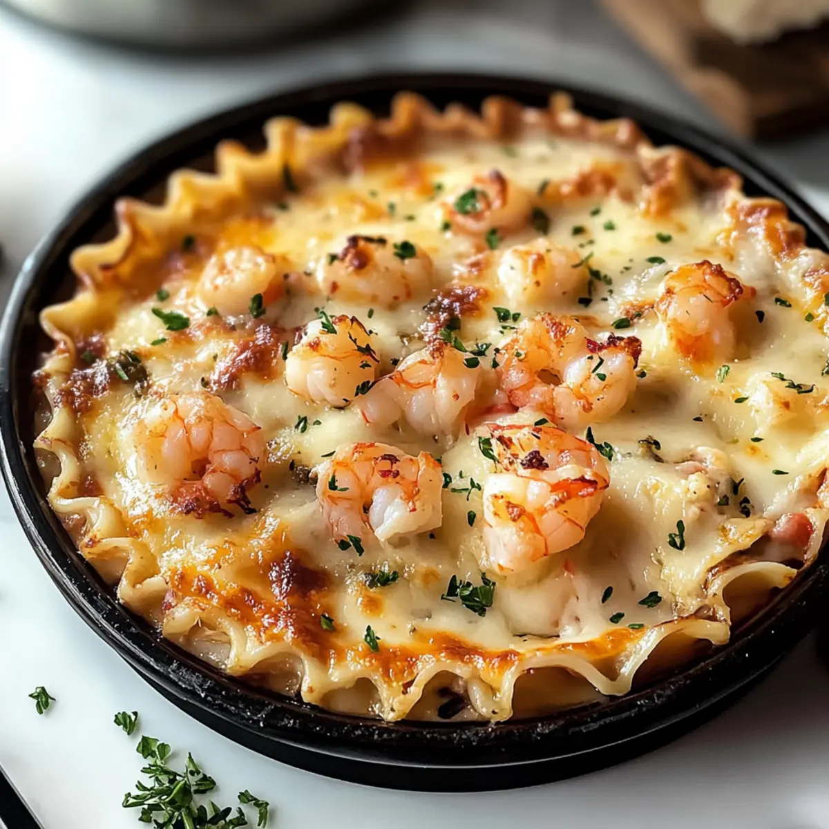 Meeresfrüchte-Lasagne mit Hummer und Garnelen