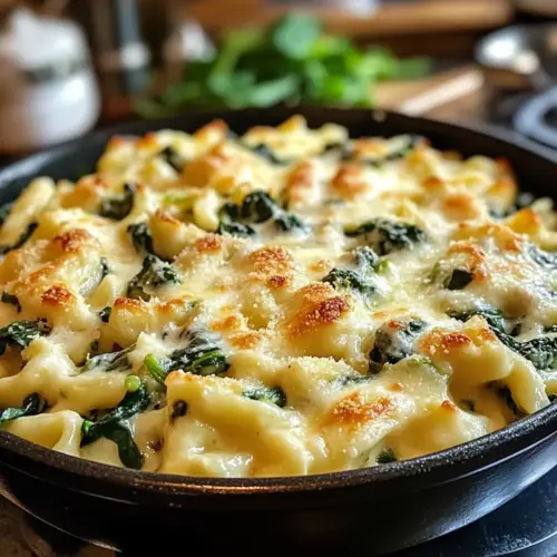 Spätzlepfanne mit Spinat