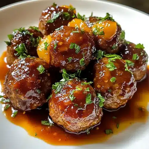 Whiskey Pfirsich BBQ Fleischbällchen