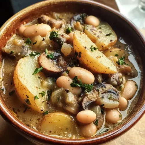 Weiße Bohnen Pilz Eintopf