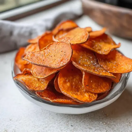 Luftfritteuse Süßkartoffelchips