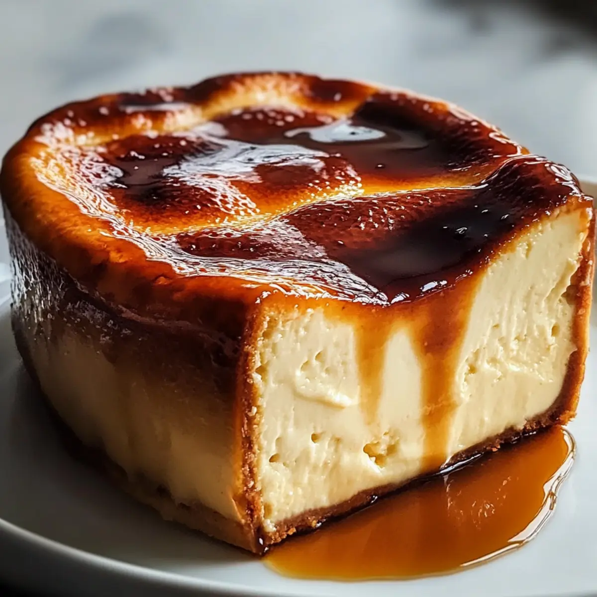 Karamell Baskischer Käsekuchen
