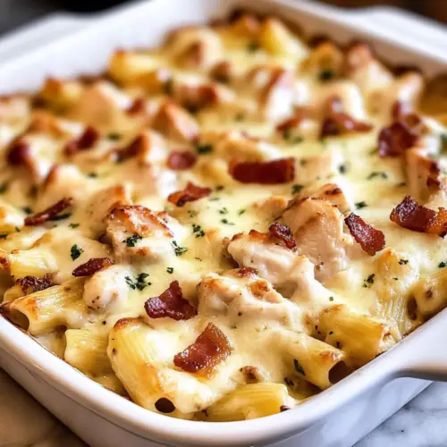 Hühnerranch-Pasta-Auflauf