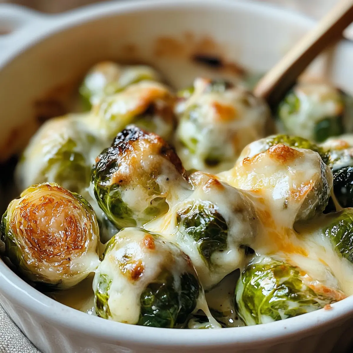 Cremige gebackene Rosenkohl