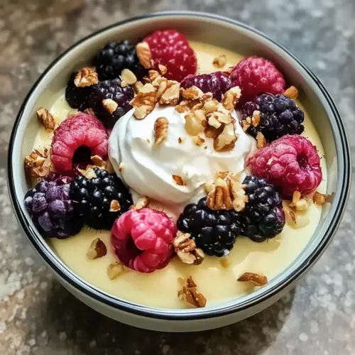 Hohe Protein Vanille Pudding