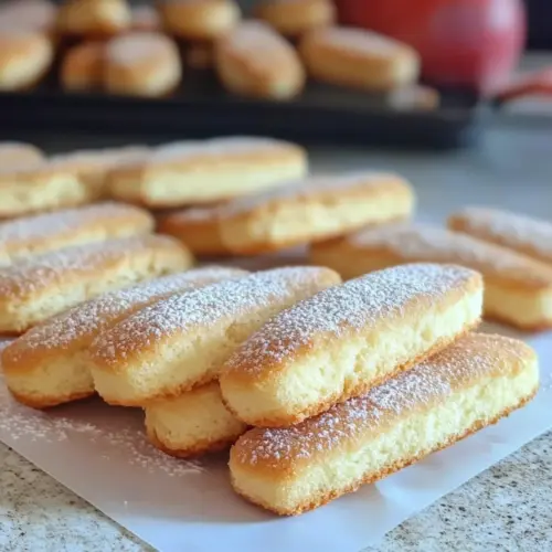 Hausgemachte Löffelbiskuits für Tiramisu