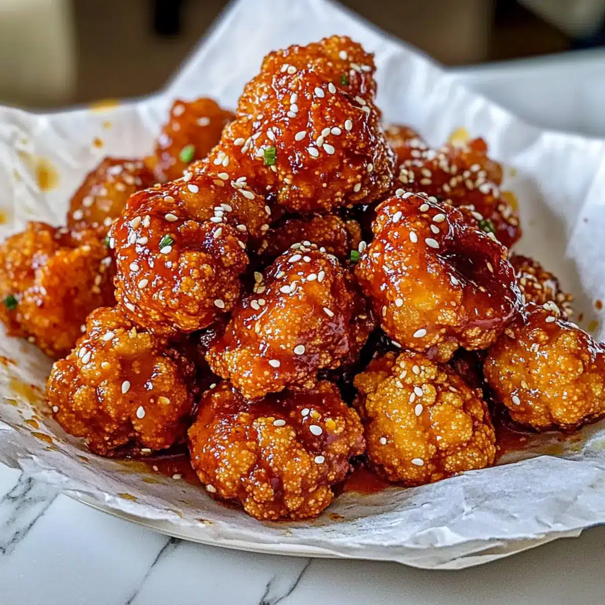 Koreanischer gebackener Blumenkohl