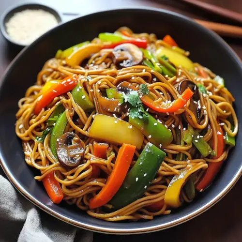Beladene Gemüse Lo Mein