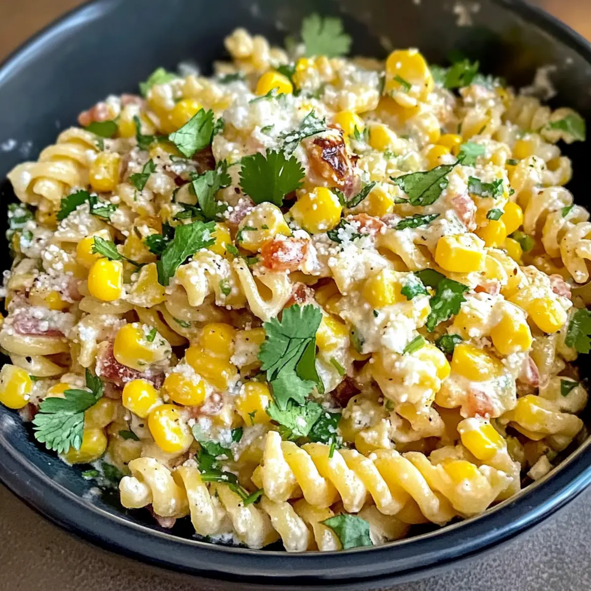Mexikanischer Straßenmaiskorn-Pasta-Salat