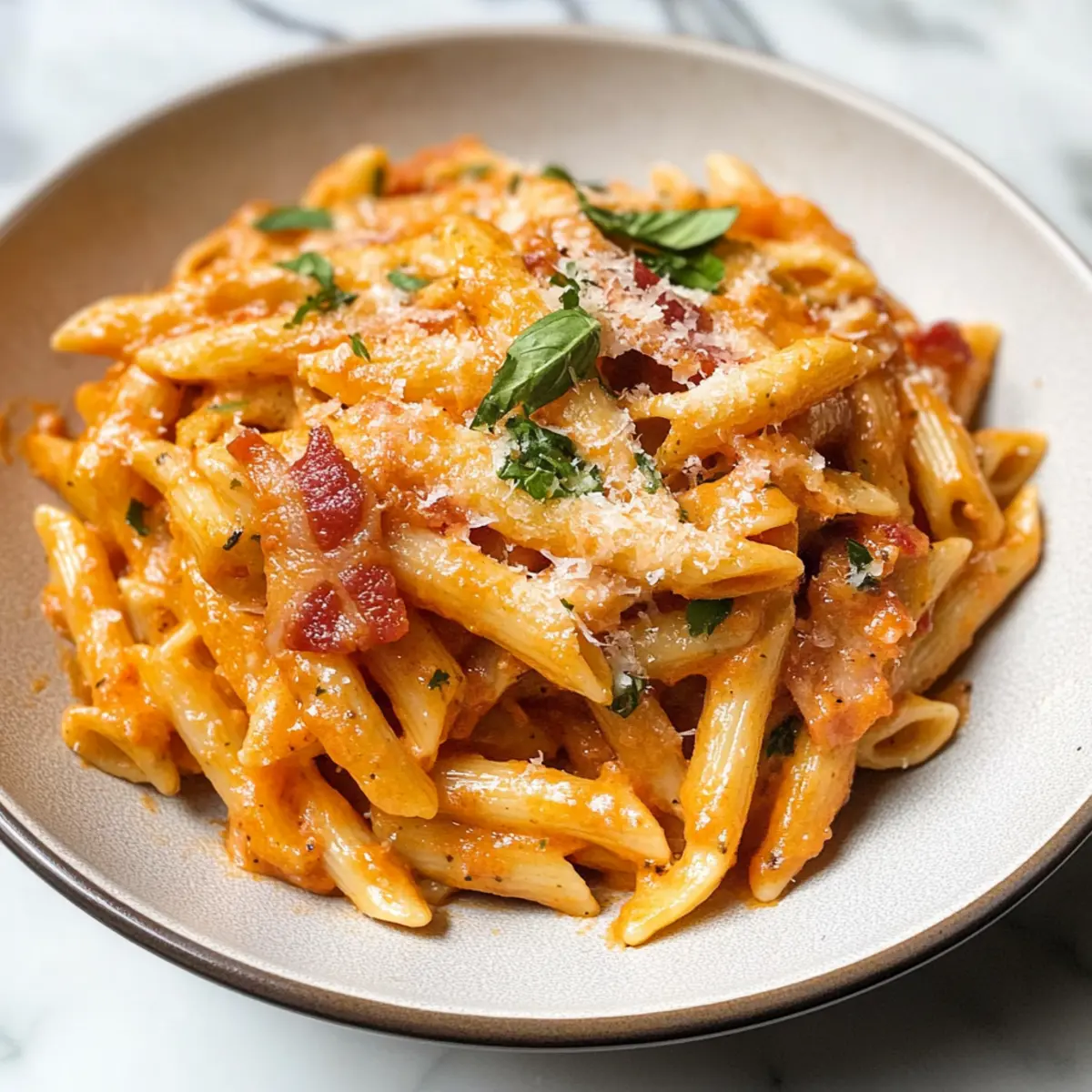 Scharfe Speck Tomaten Pasta