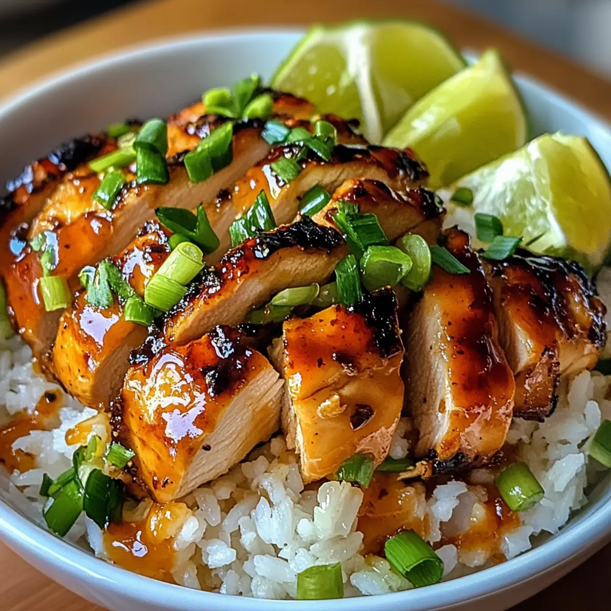 Scharfes Ahornhühnchen & Kokosreis