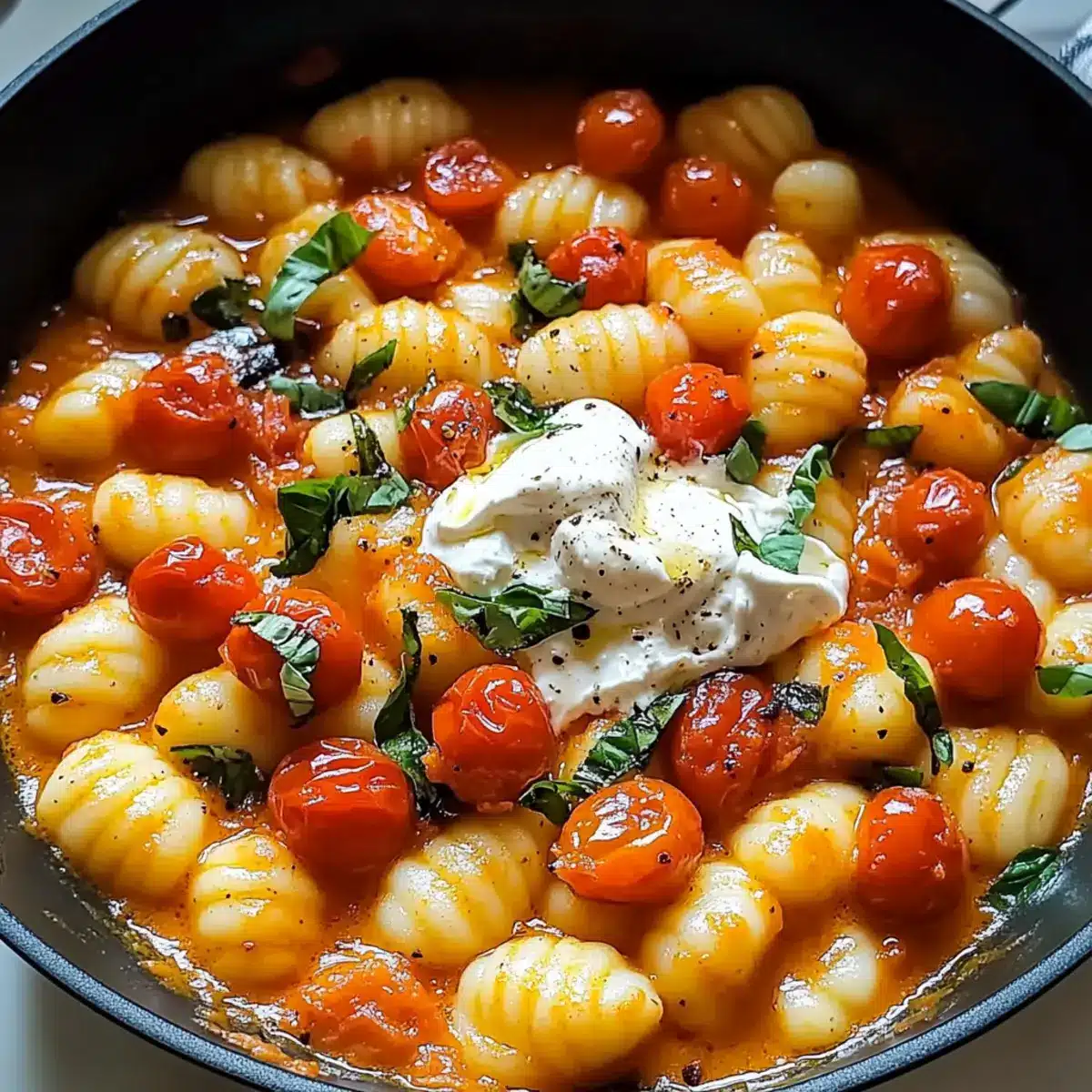 Tomaten-Gnocchi mit Burrata