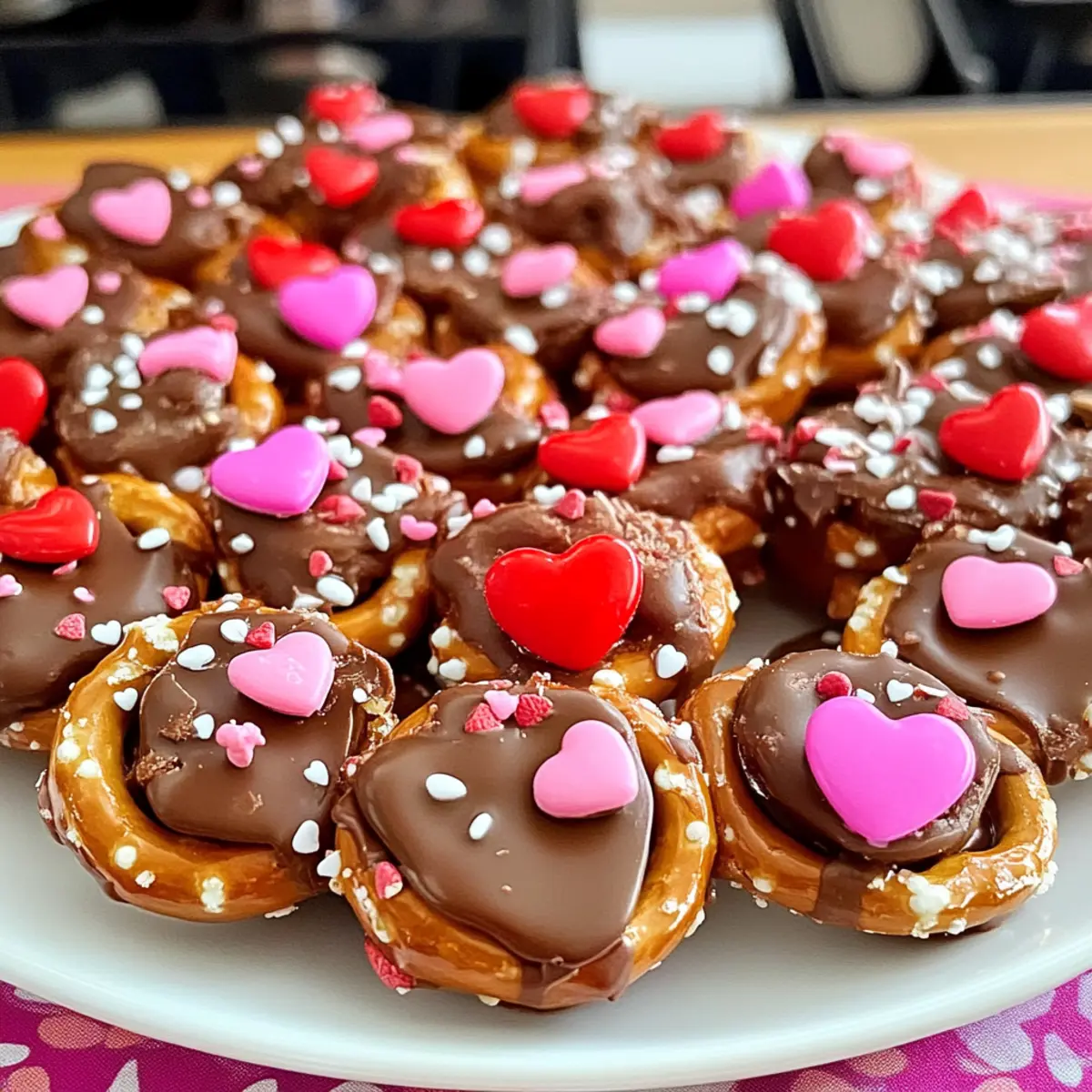 Valentinstag Karamell Brezel Bissen