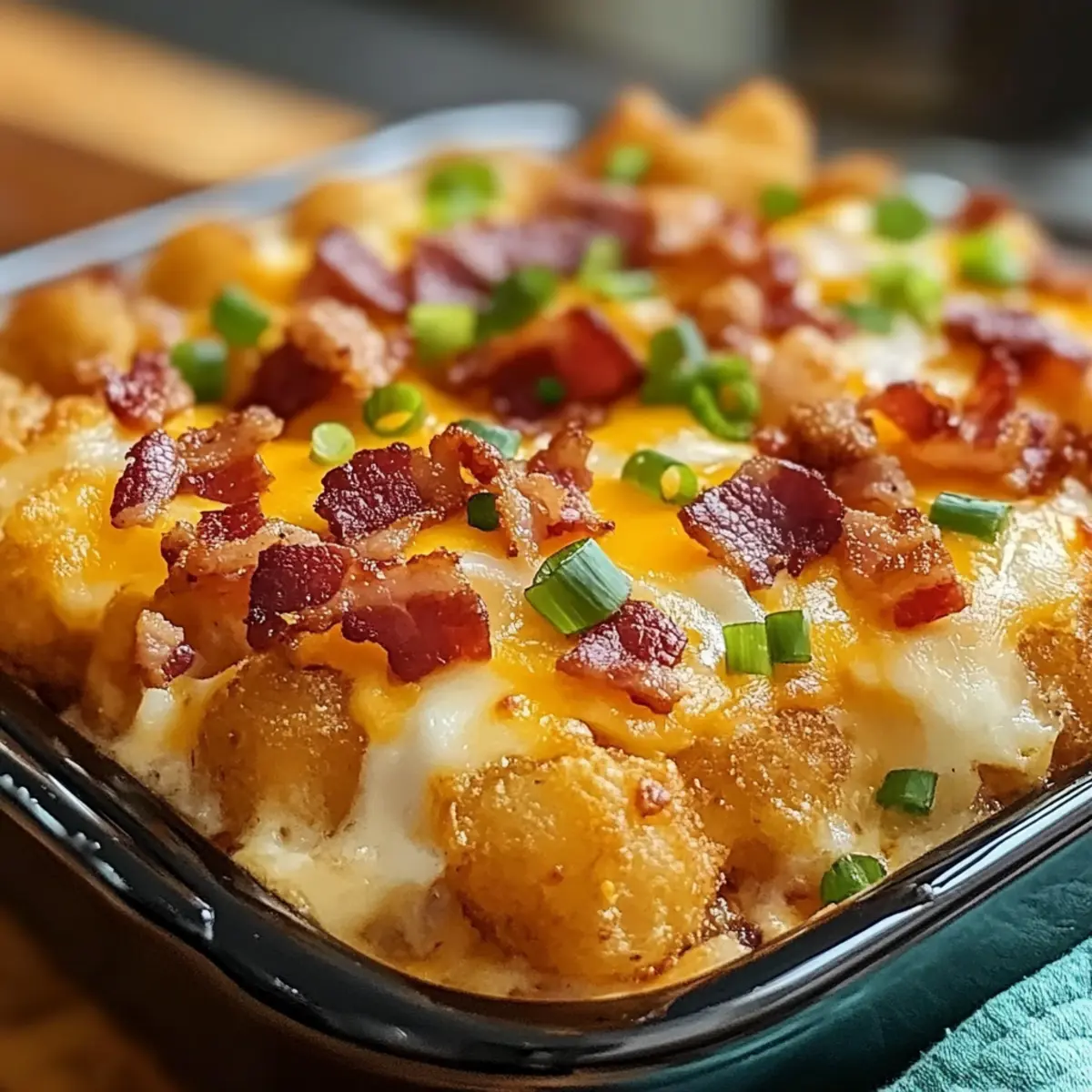 Bacon und Ei Tater Tot Auflauf