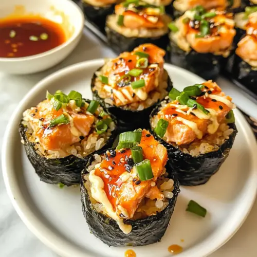 Gebackene Lachs-Sushi-Tassen