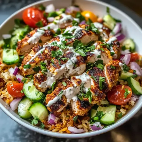 Hühnchen Shawarma Knuspriger Reissalat