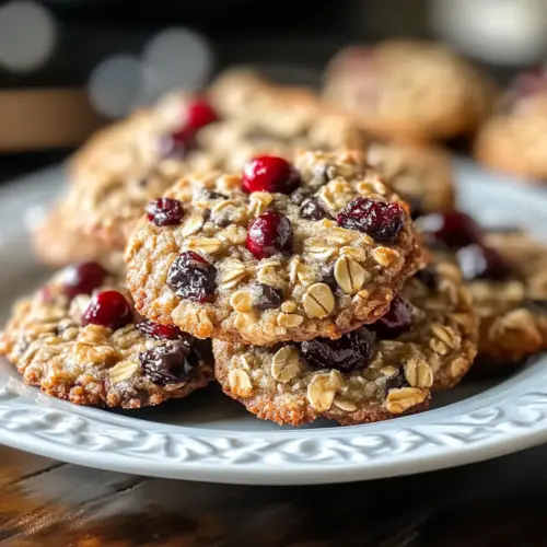 Schokoladen-Cranberry-Haferflocken-Kekse
