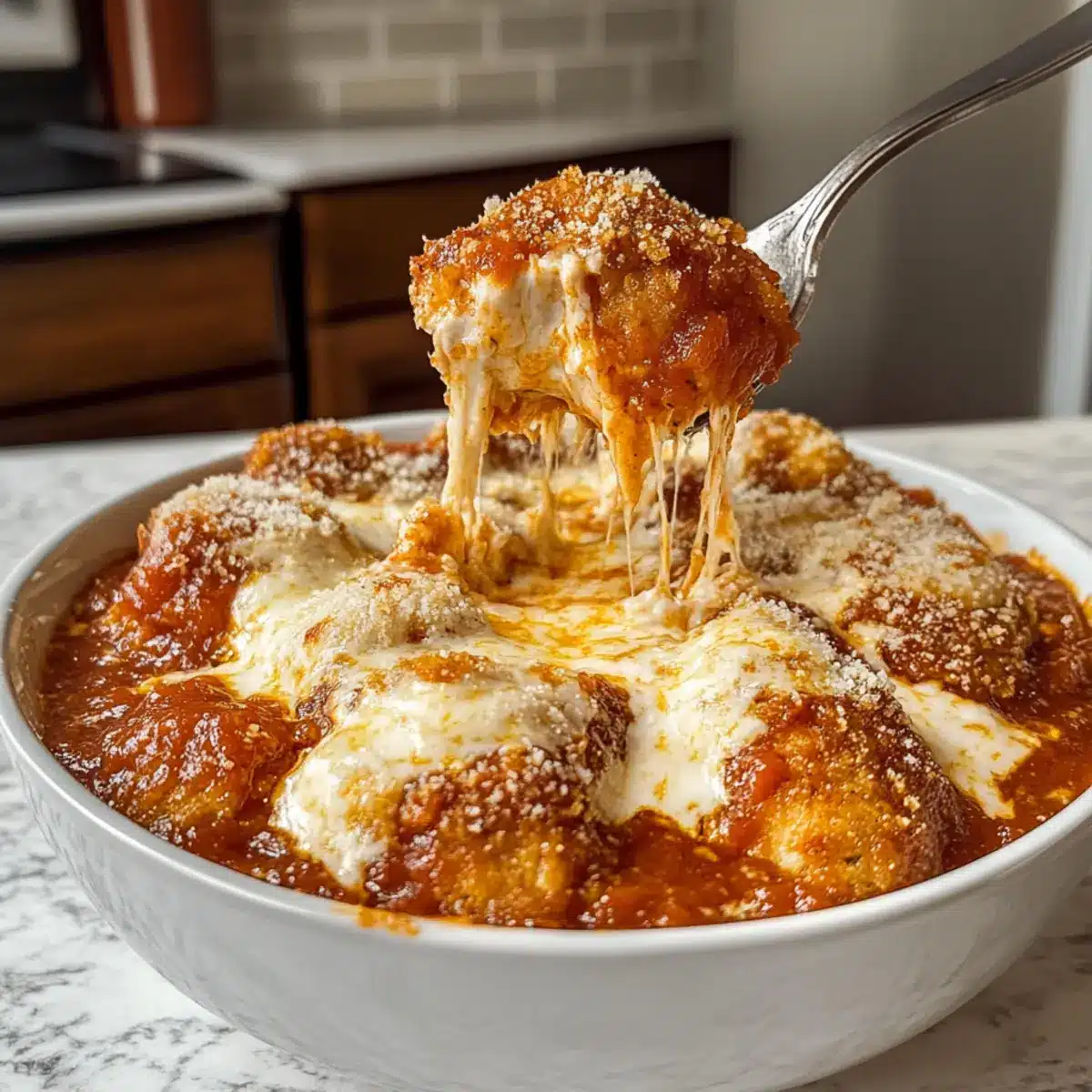 Hüttenkäse Hühnchen Parm Schüssel