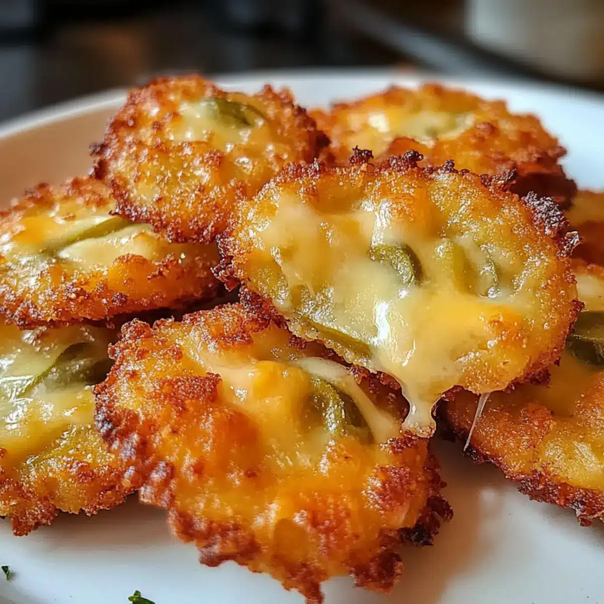 Knusprige Gurkenkäsebissen