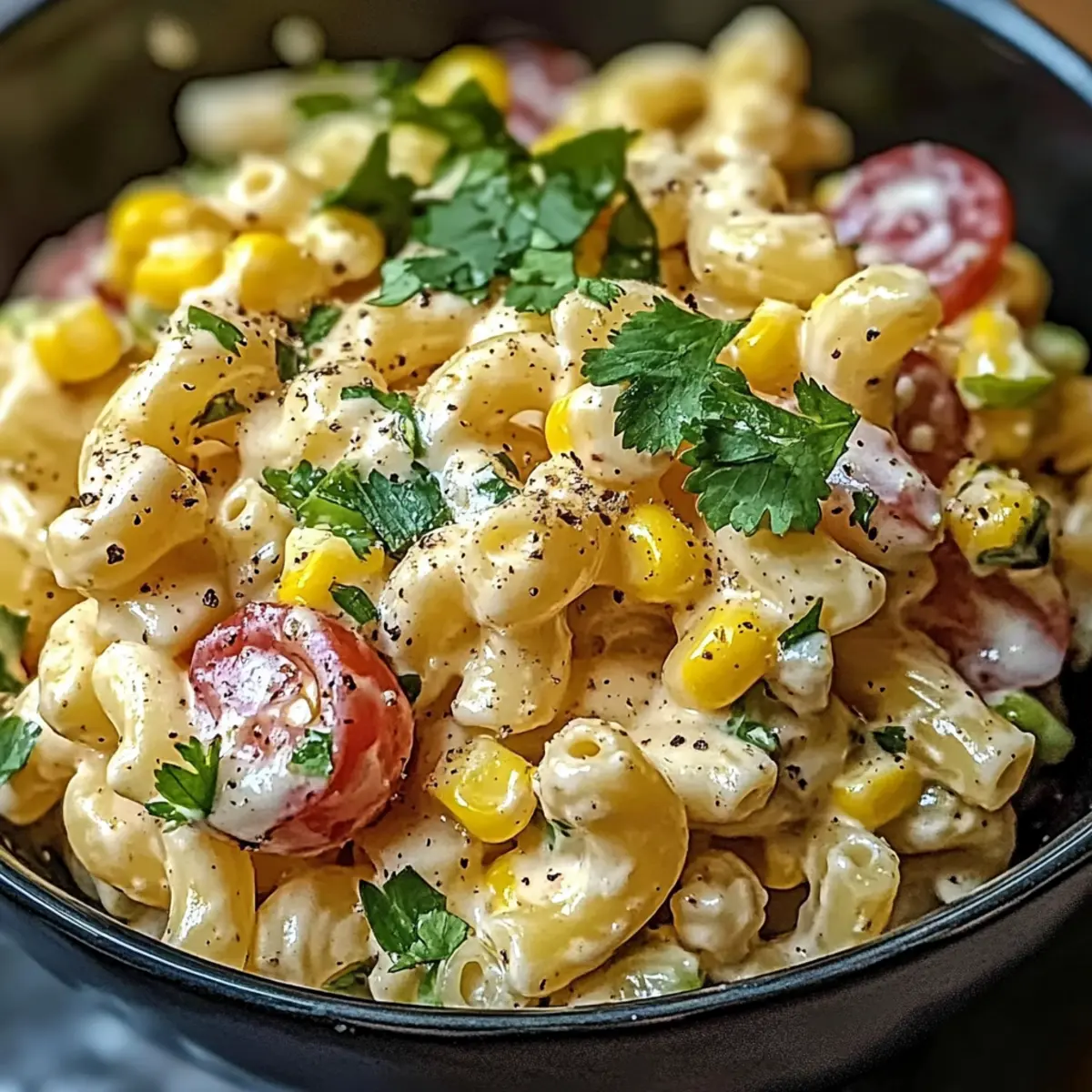 Mexikanische Straßenmaiskostpasta