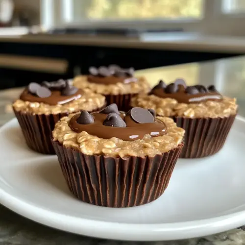 Erdnussbutter Protein Haferflocken Tassen