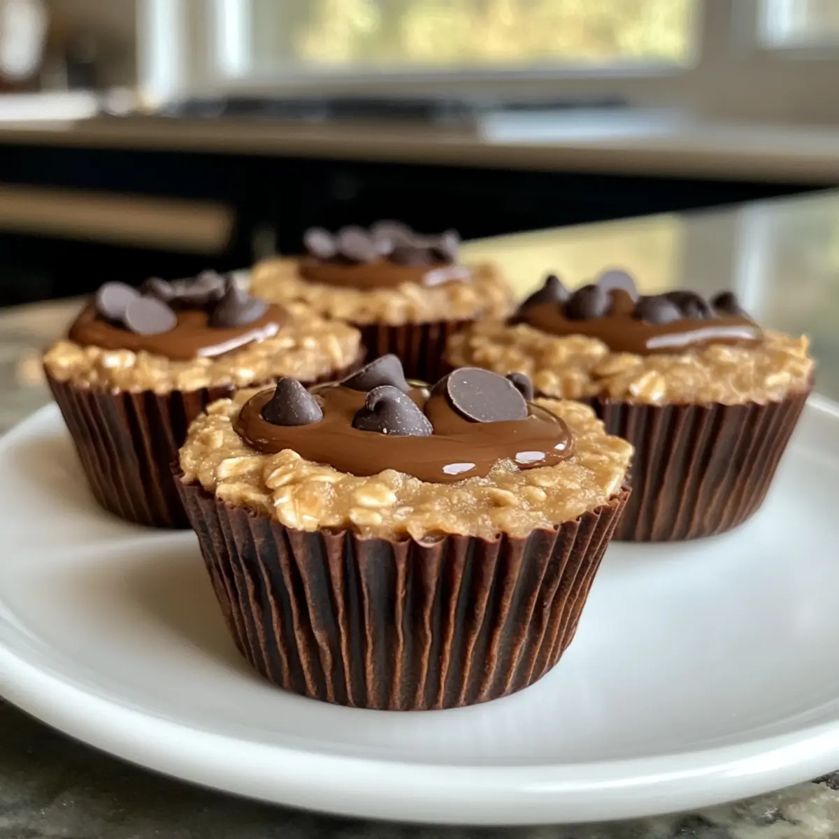 Erdnussbutter Protein Haferflocken Tassen