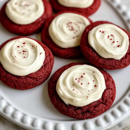 Rote Samt Kekse mit Frischkäse Frosting