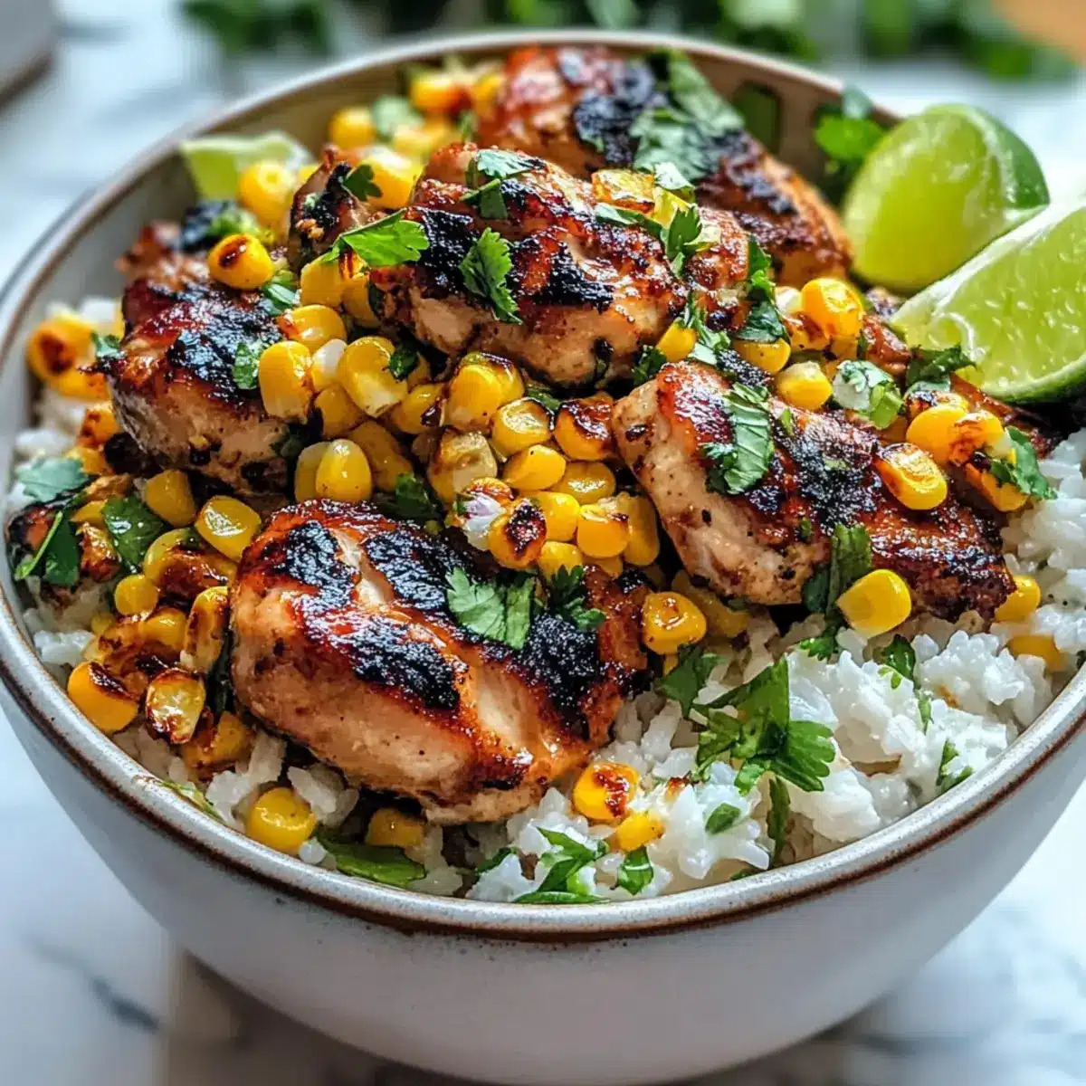 Straßenmais-Hühnchenschüssel